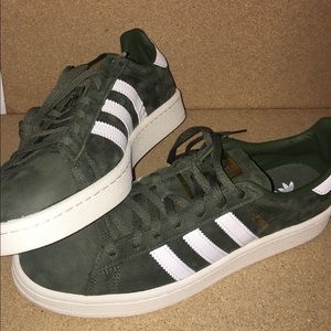 Olive Green Adidas Campus Sneakers
